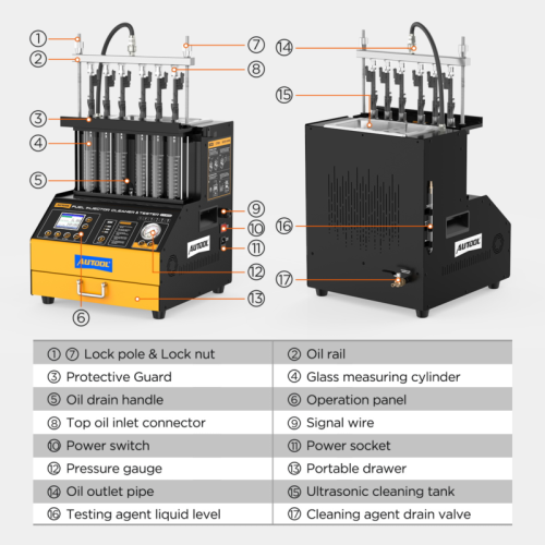 AUTOOL CT500 - Przemysłowa Myjka i Tester Wtryskiwaczy GDI/EFI/FSI