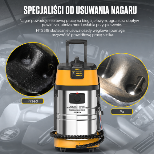 AUTOOL HTS518 Piaskarka do usuwania nagaru granulatem z łupin orzecha