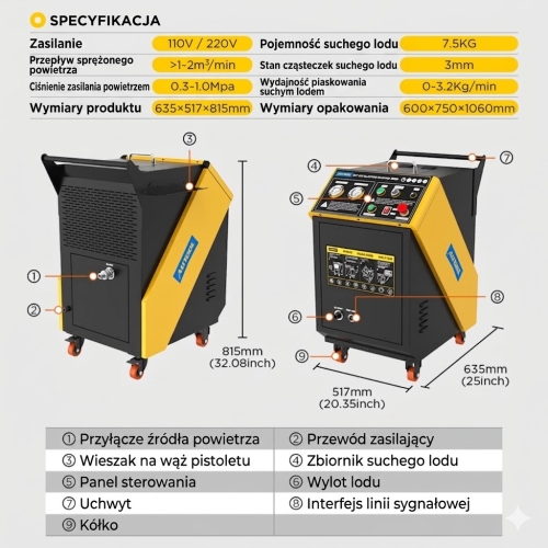 AUTOOL HTS709 Maszyna do czyszczenia suchym lodem