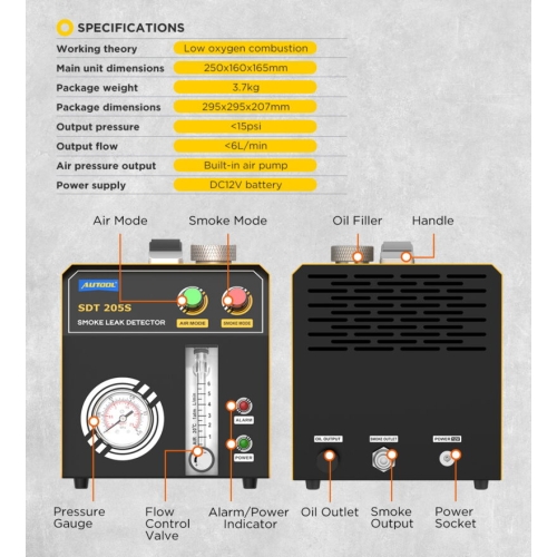 AUTOOL SDT205S Detektor dymu