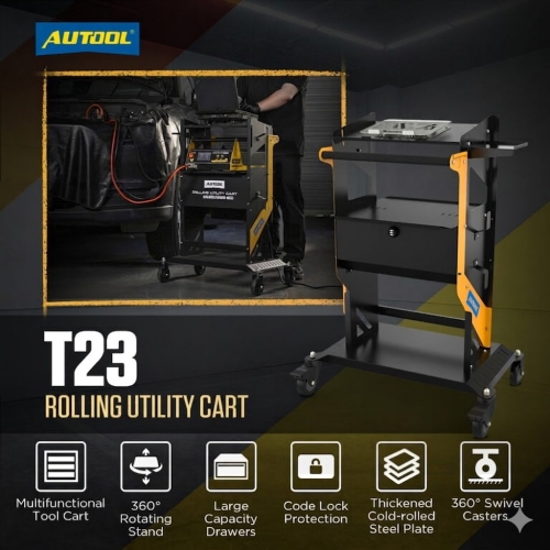 Wózek transportowy AUTOOL T23 Tier z kółkami i uchwytem