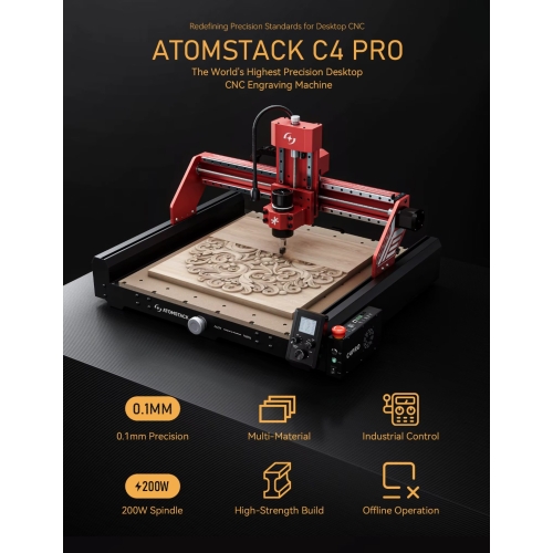 Frezarka CNC Atomstack C4 Pro + Akcesoria
