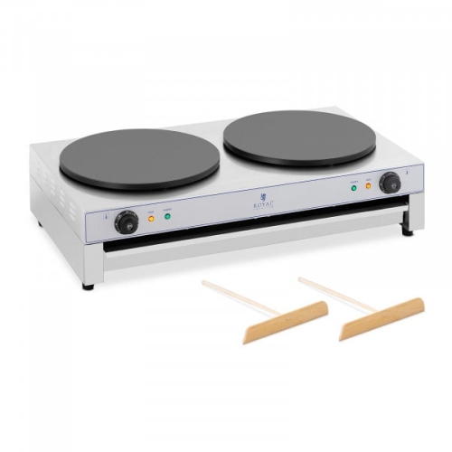 Naleśnikarka - 2 x Ø400 mm - 2 x 3,000 W - wysuwana szuflada