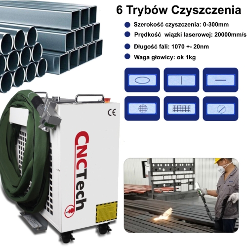 CZYSZCZARKA LASEROWA FIBER 1500W V3 + AKCESORIA