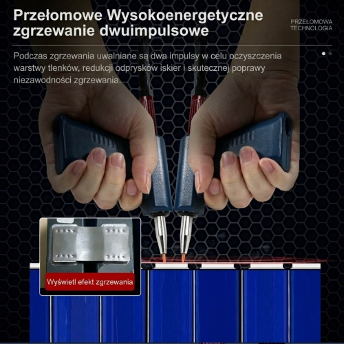 Przenośna Lutownica Spawarka Punktowa Zgrzewarka punktowa GLITTER 801H aluminium/nikiel