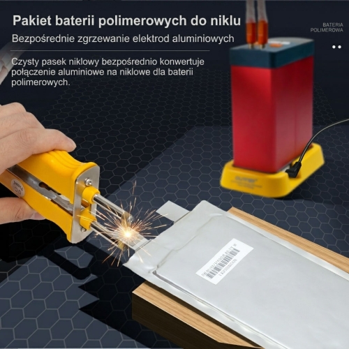 Przenośna Lutownica Spawarka Punktowa Zgrzewarka punktowa GLITTER 801H aluminium/nikiel