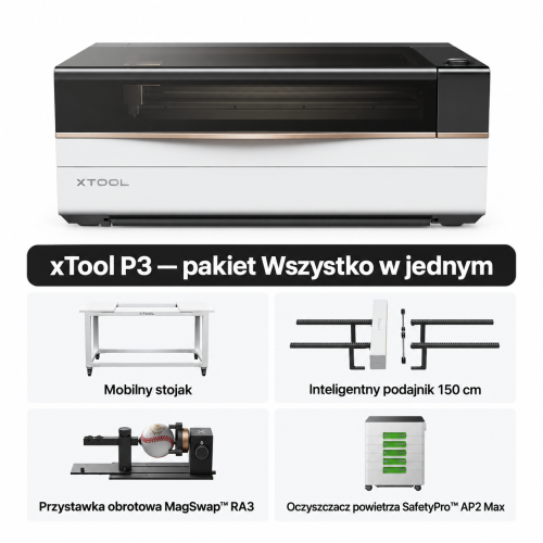 xTool P3 – porównanie wariantów zestawu