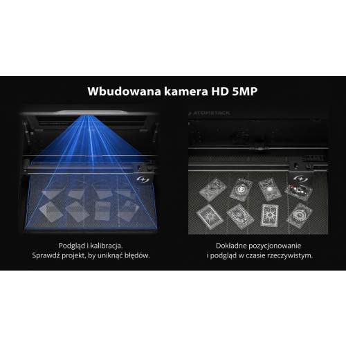 Ploter laserowy CO2 Atomstack Hurricane 55W 80x50cm