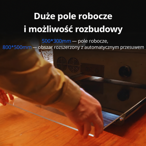 Ploter laserowy CO2 Atomstack Hurricane 55W 80x50cm