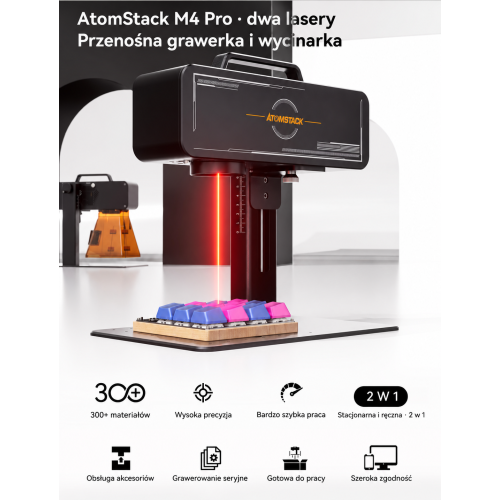 Znakowarka laserowa Atomstack M4 Pro - Podwójny laser