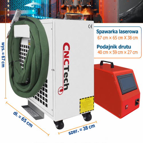 Czyszczarka Spawarka LASEROWA 3w1 FIBER 1500W V3 + AKCESORIA
