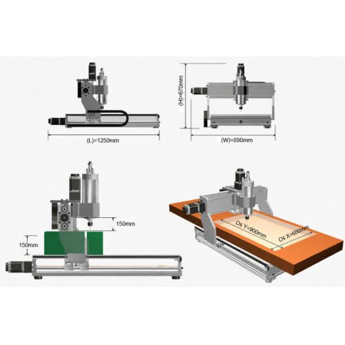 Frezarka CNC 6090Z 4D + System wodny + Akcesoria