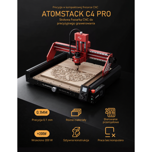 Frezarka CNC Atomstack C4 Pro + Akcesoria