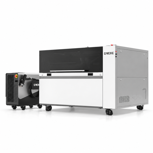 GWEIKE M3 PRO — kompletna maszyna i źródło FIBER na białym tle