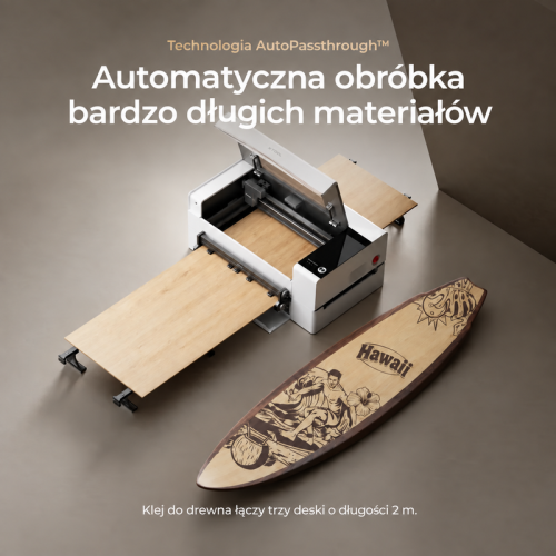 AutoPassthrough™ — automatyczna obróbka długich materiałów AutoPassthrough™ — automatyczna obróbka długich materiałów