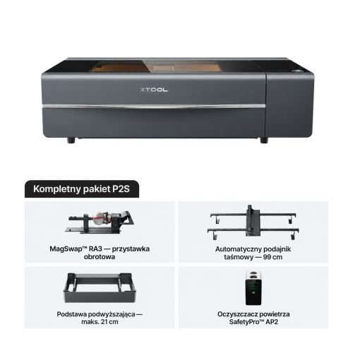 xTool P2S — zestaw kompletny xTool P2S — zestaw kompletny