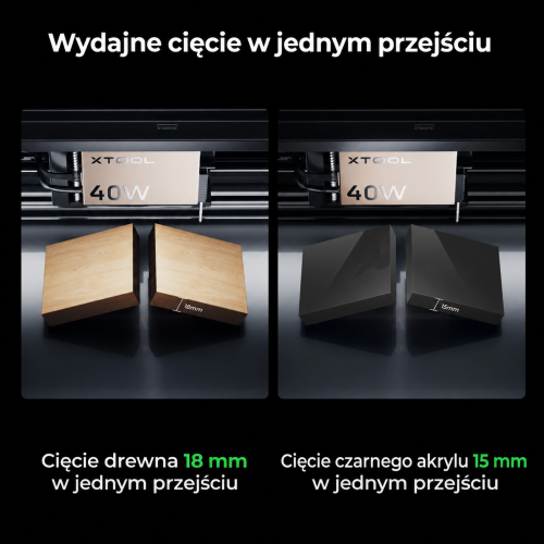 xTool S1 + moduł IR 1064 nm — zamknięta wycinarka i grawerka laserowa diodowa
