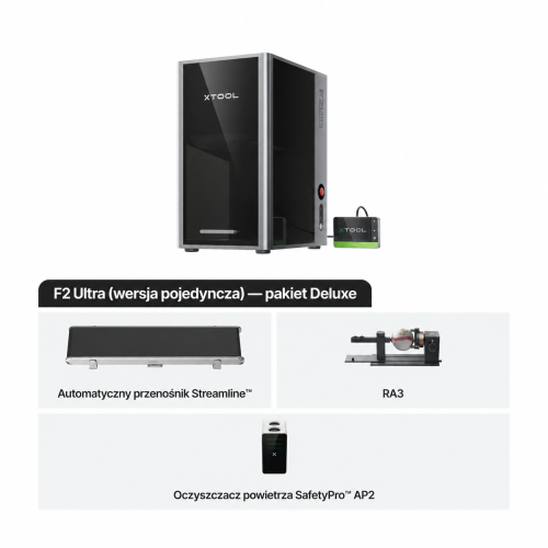 xTool F2 Ultra — dwulaserowy grawer 60 W MOPA + 40 W diodowy