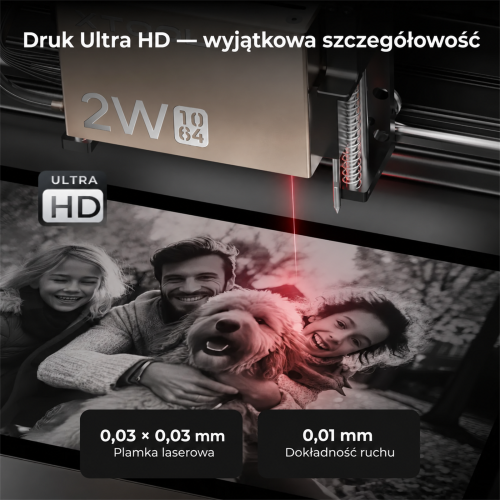 xTool S1 + moduł IR 1064 nm — zamknięta wycinarka i grawerka laserowa diodowa