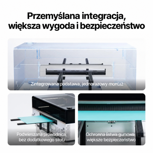 Podajnik xTool P3 — zintegrowana konstrukcja i wygodny montaż