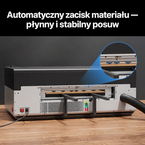 Podajnik xTool P3 — automatyczny docisk materiału