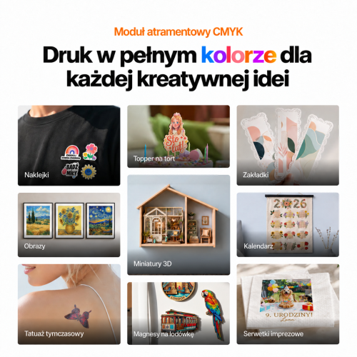 Kolorowy druk CMYK — przykłady zastosowań