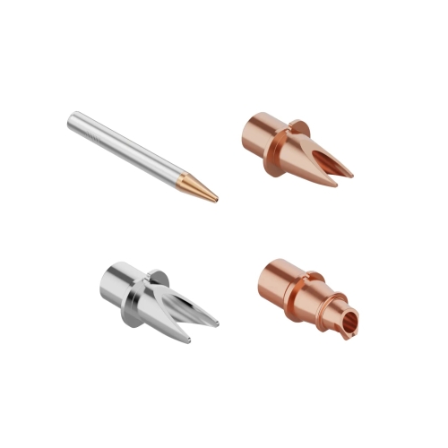 Zestaw czterech końcówek xTool MetalFab P0102000104 — V1 ze złączem wciskanym