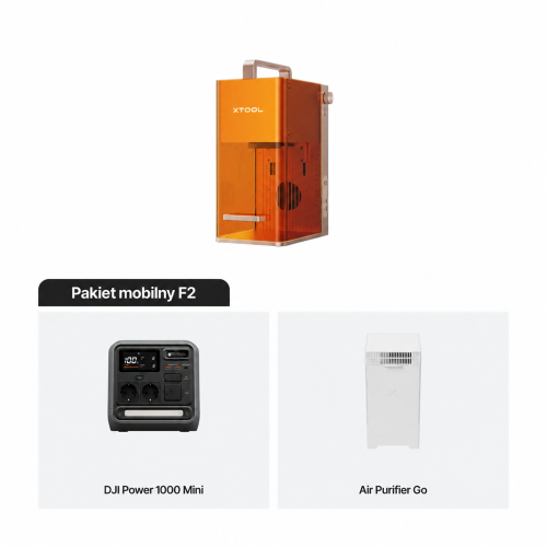 xTool F2 — przenośny grawer dwulaserowy 5 W IR + 15 W diodowy