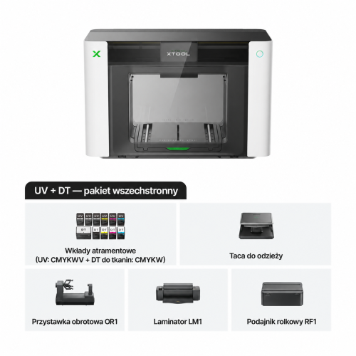 xTool O1 Omni Printer — drukarka UV, UV DTF, DTG i DTF 4 w 1 xTool O1 Omni Printer — drukarka UV, UV DTF, DTG i DTF 4 w 1