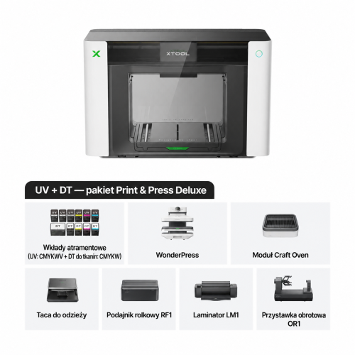 xTool O1 Omni Printer — drukarka UV, UV DTF, DTG i DTF 4 w 1 xTool O1 Omni Printer — drukarka UV, UV DTF, DTG i DTF 4 w 1