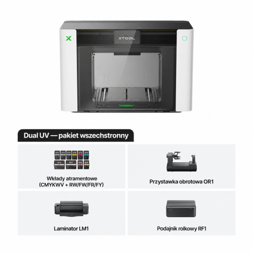 xTool O1 Omni Printer — drukarka UV, UV DTF, DTG i DTF 4 w 1 xTool O1 Omni Printer — drukarka UV, UV DTF, DTG i DTF 4 w 1
