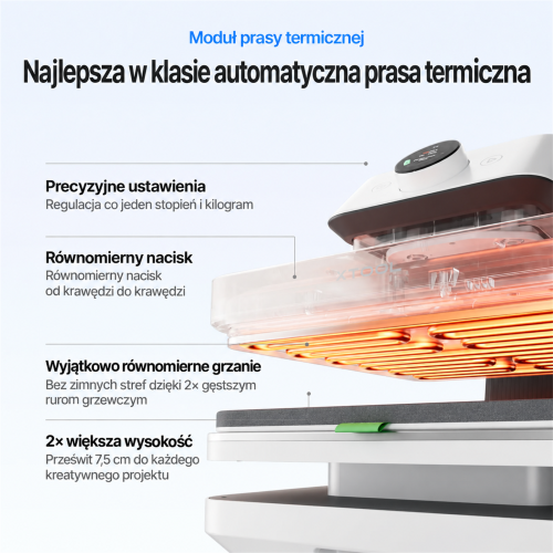 xTool WonderPress 3D — modułowa automatyczna prasa termotransferowa xTool WonderPress 3D — modułowa automatyczna prasa termotransferowa